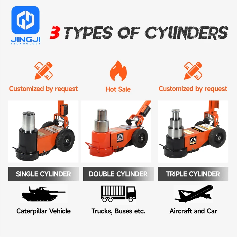 High Performance 50ton 4 Ton Trolley Jack Dongkrak Alat Bantu Barang Heavy Duty Air Jack