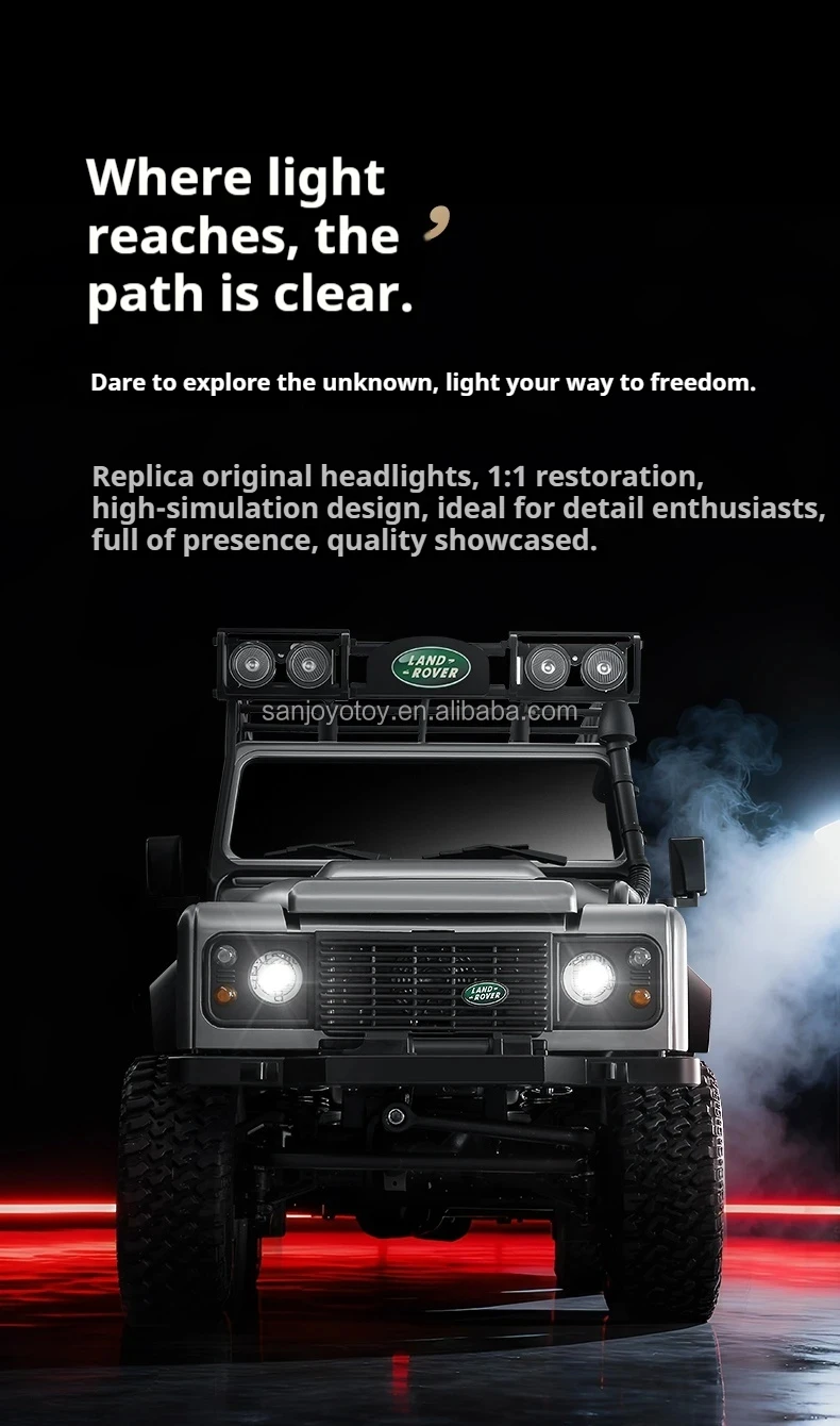 MN111C Rc Car 1:18 4WD Land Rover Defender Full Scale Off-Road Vehicle Mn Model High Speed Simulation Climbing Toys Boys Gifts