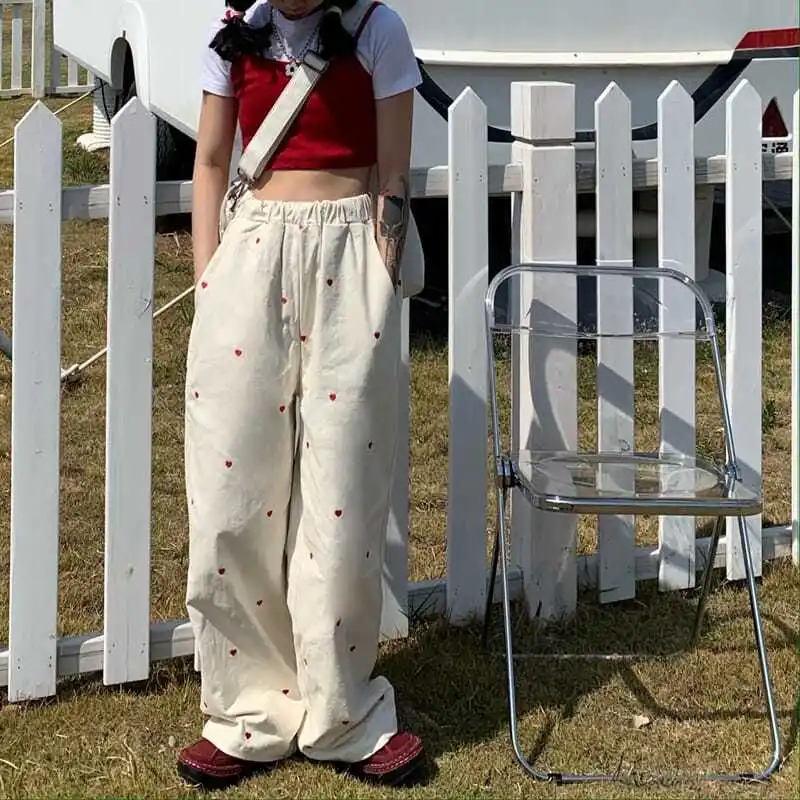 Korean Style Women Sports Pants Cute 