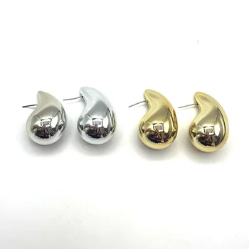 Hot Sale Jewelry Wholesale Big 18K Gold Silver Plated Drop Earrings  Women