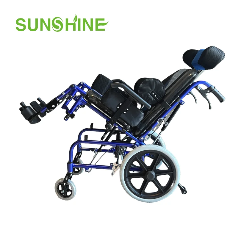 WH964 Steel Manual Multi-Adjustable Wheelchair for Pediatric Hospitals Disabled Patients with Cerebral Palsy