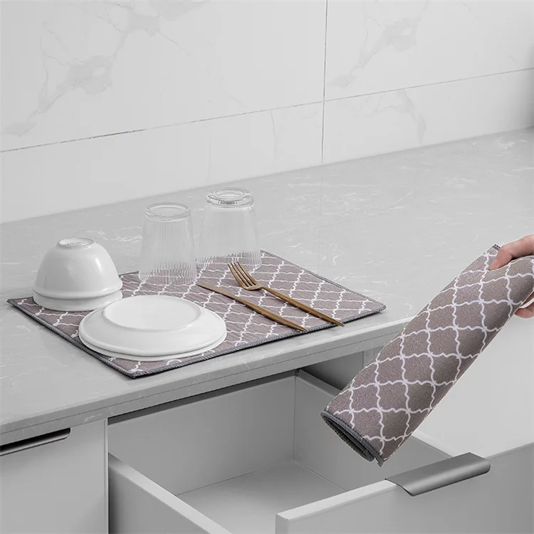 absorbent fabric low-profile kitchen drying pad