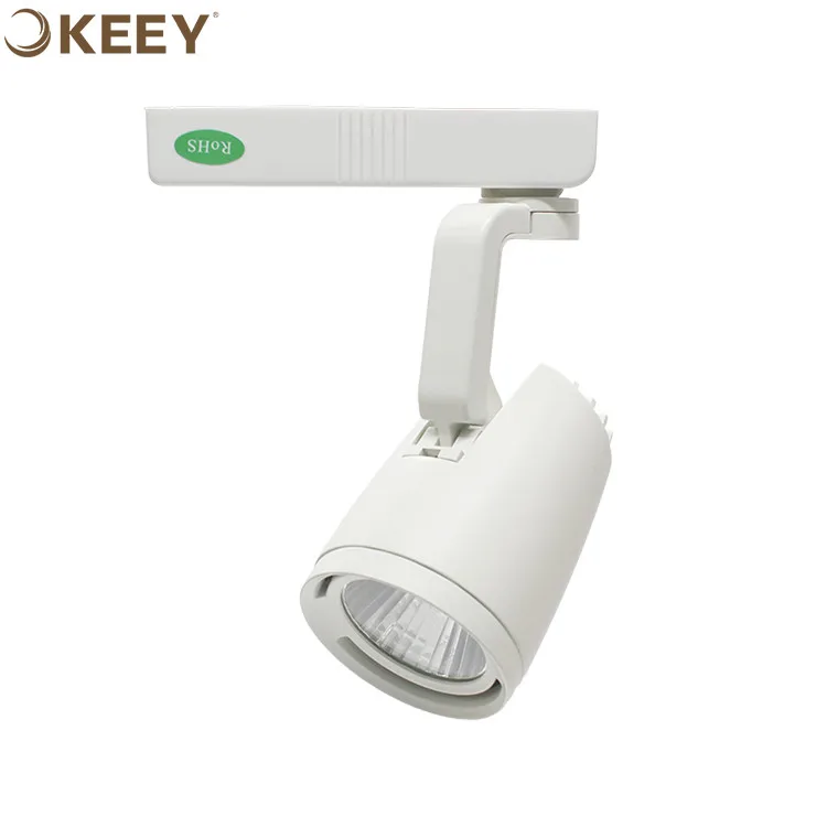 2020 keey high-end white cob led track light high quality three wire 10w adjustable led track spot light DG313