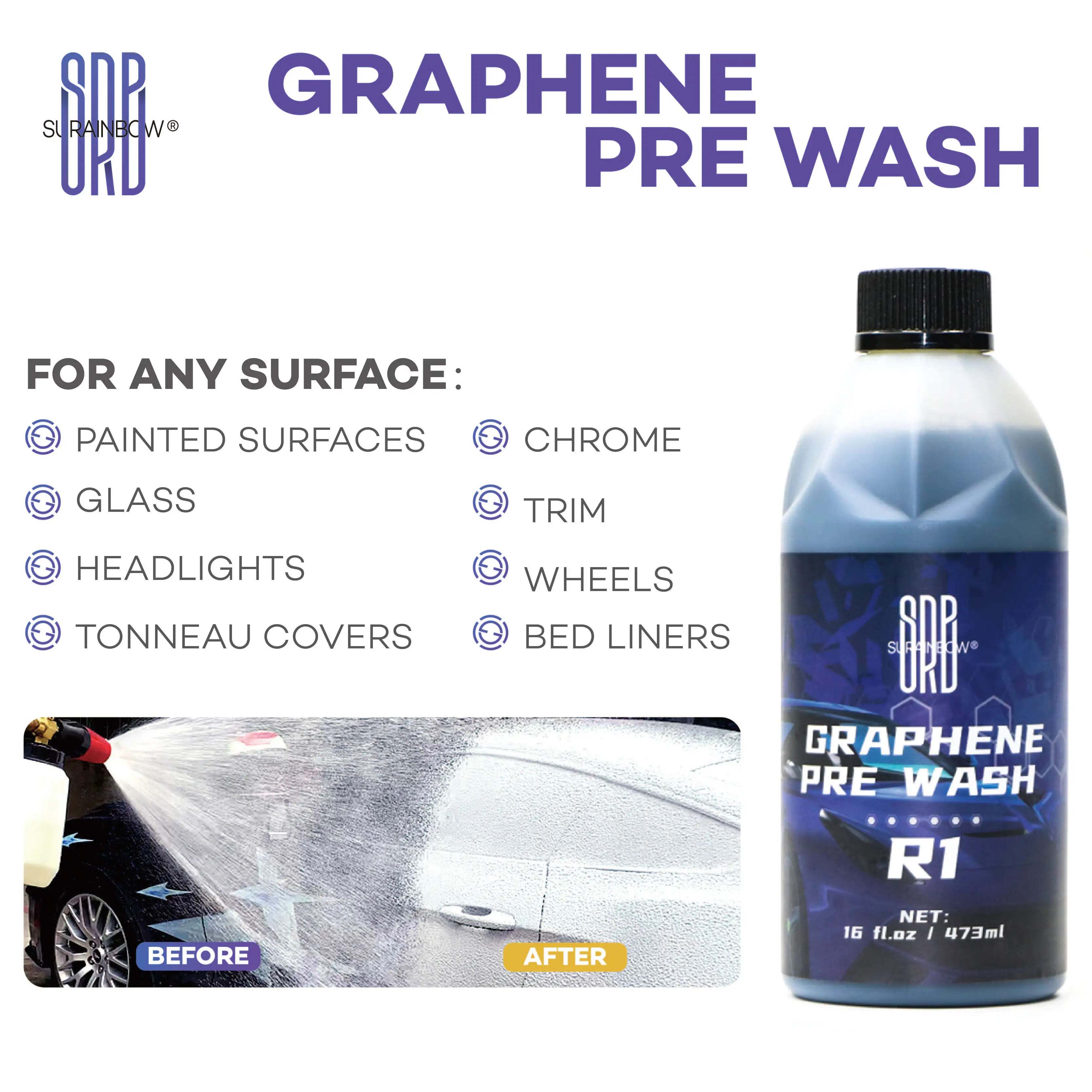 Surainbow Graphene Pre Wash - Efficient Touchless Car Shampoo