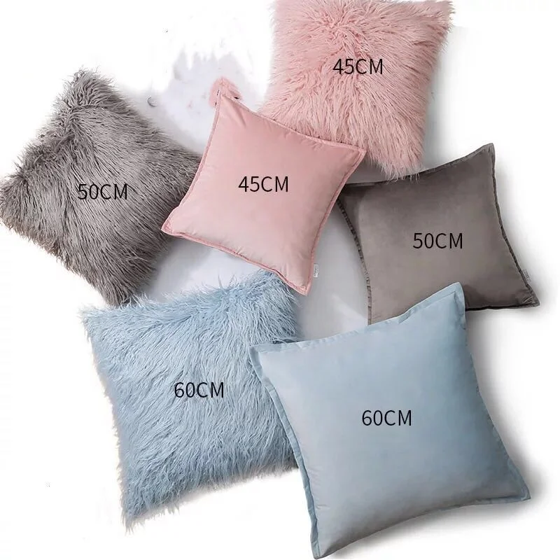 Мягкие плюшевые монгольские индивидуальные натуральный мех Чехлы для подушек пледы наволочки