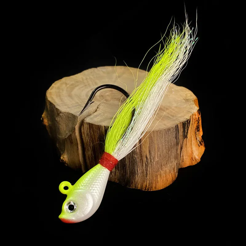 Wholesale Imitation Deer Hair Fish Head Sea Fishing Bait Wholesale Imitation Deer Hair Fish Head Sea Fishing Bait