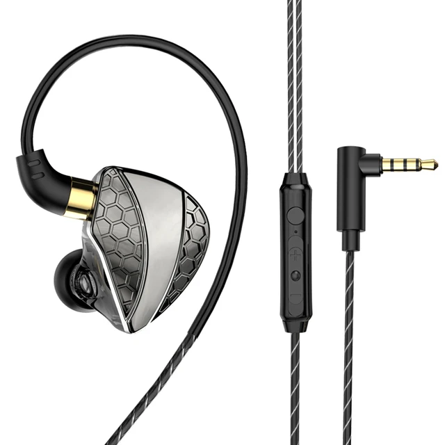 Original QKZ Hi6T Professional Dynamic Earphones HIFI Bass Earbuds In Ear Monitor Sport Noise Cancelling Headset With HD Mic