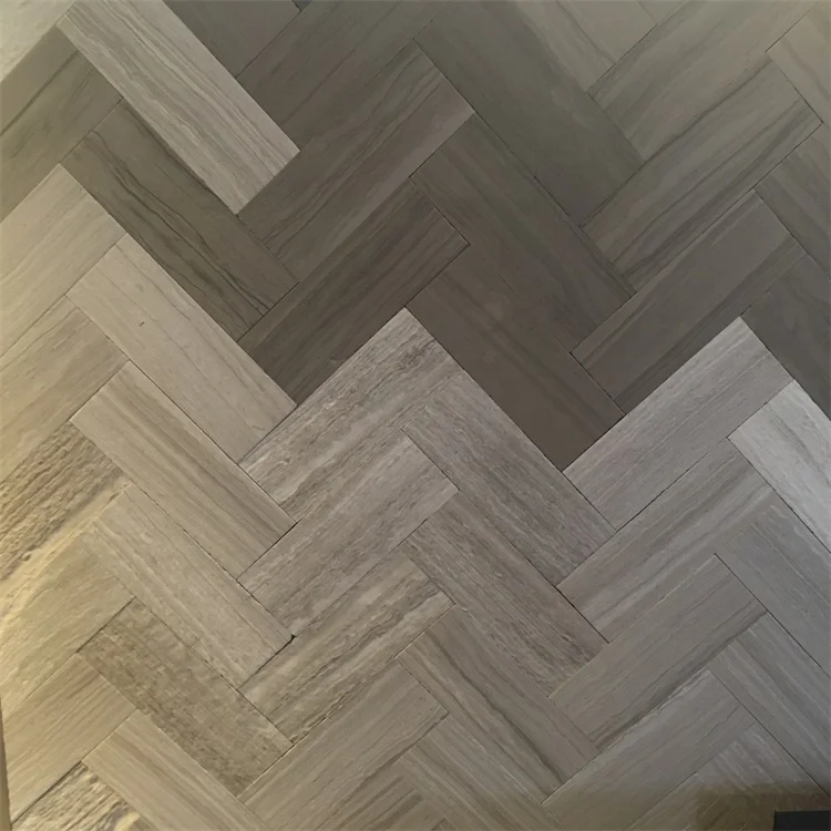 product nature guizhou wood marble irregular wall mosaic tiles wooden grain marble tiles-5