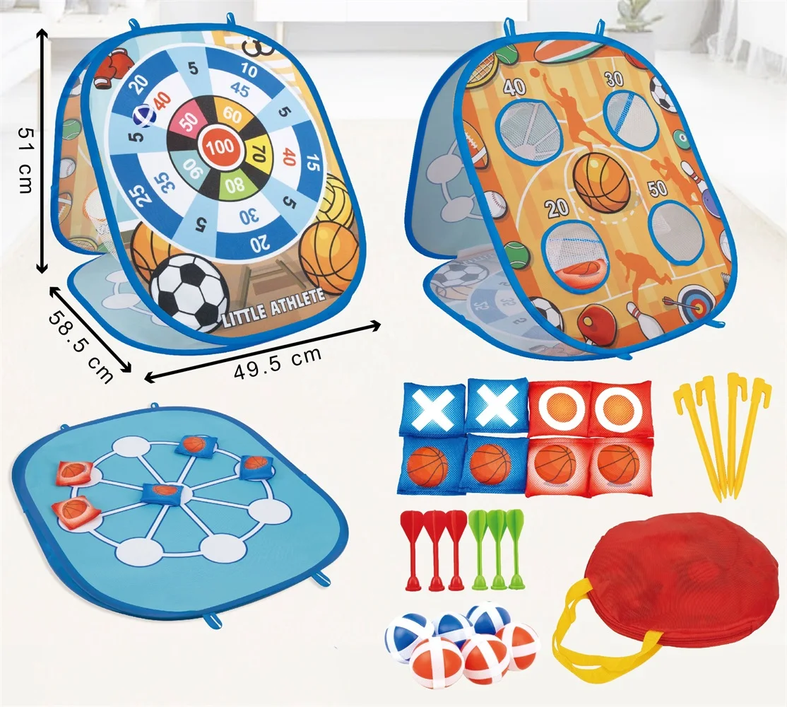 Portable Bean Bag Toss Game Bean Bag Tossed Outdoor Corn Hole Game 3 In