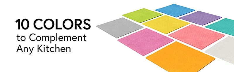 Custom Printed Reusable Kitchen Absorbent Dishcloth German Wood Pulp Cotton Eco-Friendly Extra Durable Cleaning Dishcloth