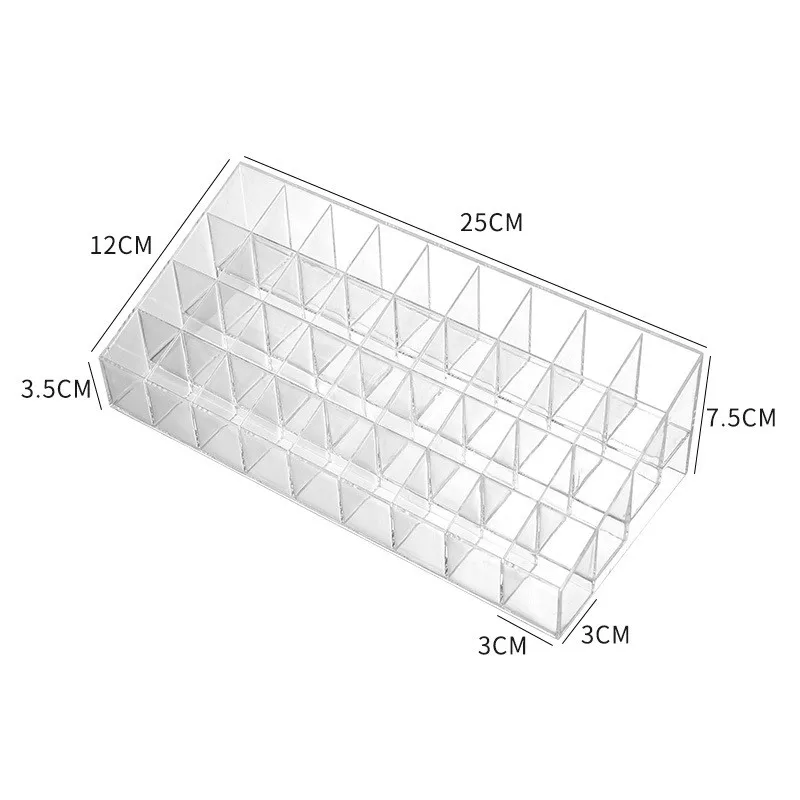 9/24/36/40 Grid Clear Lipstick Organizer Organizer Plastic Desktop Lipstick Holder Cosmetic Storage Box supplier