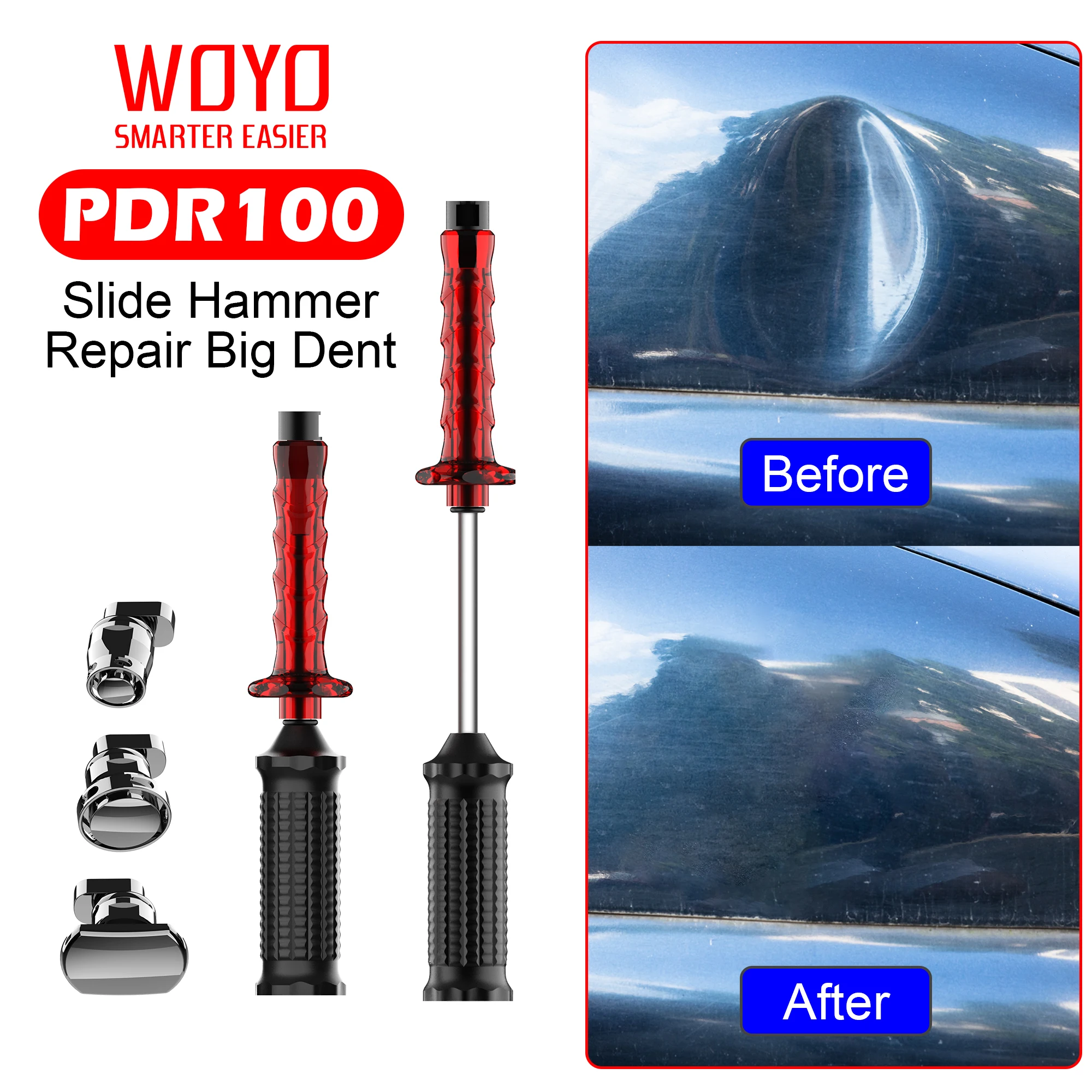 WOYO PDR100 Small Slide Hammer Puller Dent Remover Tool Set with 50g Cold Glue