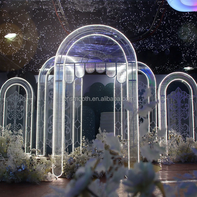 Professional Manufacturer Exquisite Backdrop Gold Metal Round Arch ...