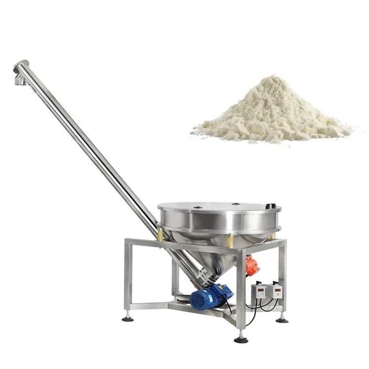 Automatic Multi-Function Powder Feeder Conveyor for Milk Coffee Tea Flour Spice Soda Dry Powders for Screw Auger Machine