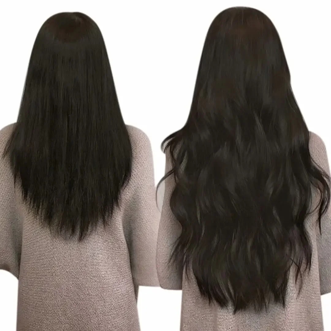 16-26 Zoll Micro Loop Remy Echthaar-Extensions dunkelbraune Farbe für Frauen_voghion.com