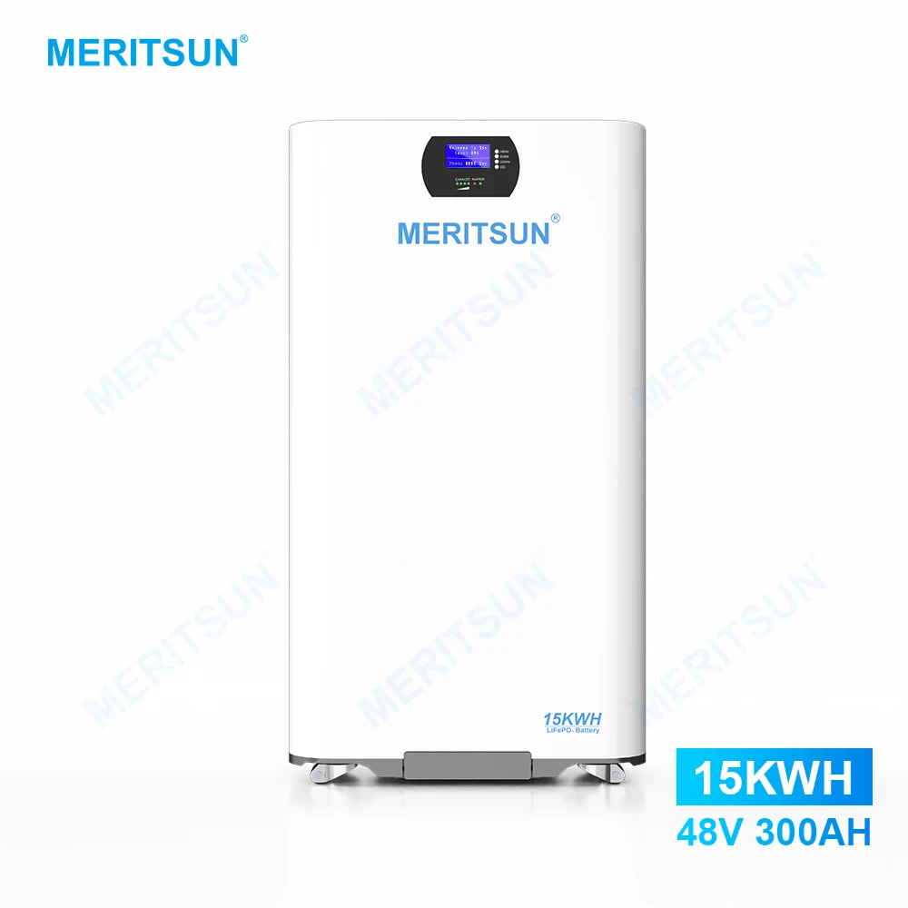 MeritSun Lithium Battery Solar Power Storage 15kwh 48V 300ah Lifepo4 Battery for Home Energy System