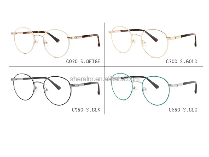 Classic Nickel Copper Round Shape Fullrim Customized Optic Eyeglasses