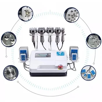 6 in 1 RF Cellulite Reduction Machine Lipolaser Radiofrequency Cavitation Body Sculpting Fat Removal Machine