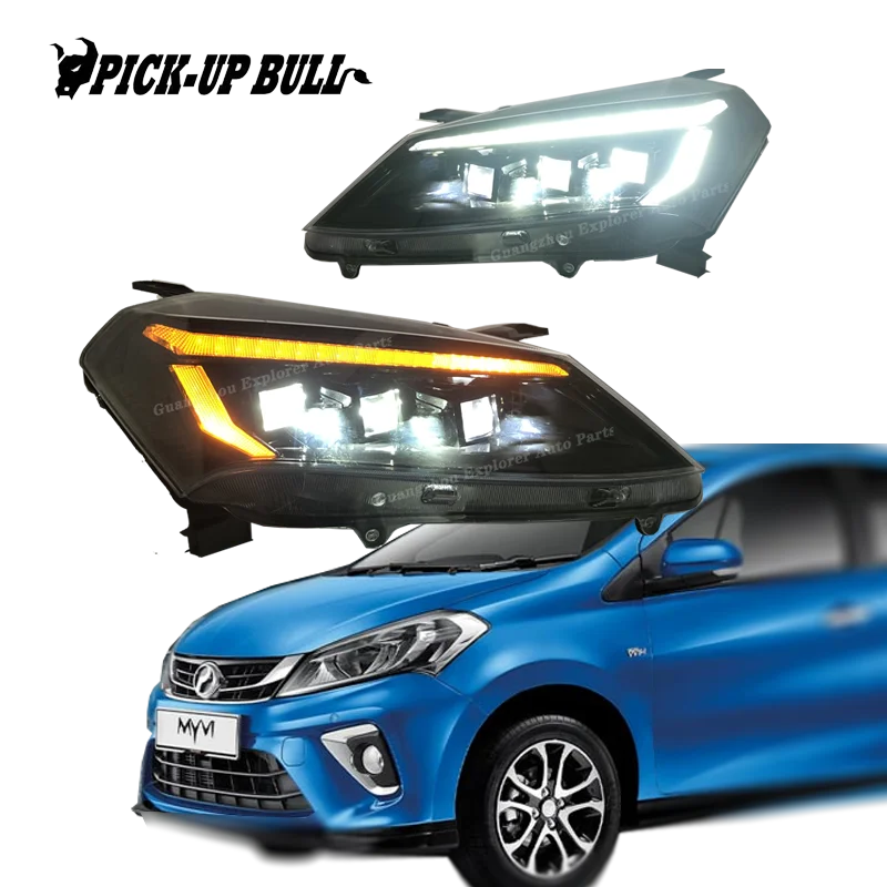 Factory Retrofit Headlight 3 Lens Head Lamps For Myvi Sirion Auto