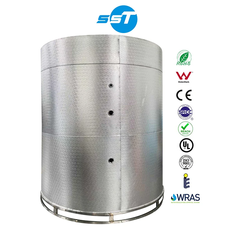 Tanque-Tampão em Aço Inoxidável SST da China, Personalizado, com Capacidades de 4000 L e 5000 L, Aquecedor de Água e Tanques de Água Personalizados para Bombas de Calor