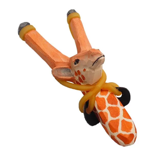 Новый креативный дизайн красочная деревянная Рогатка в форме животного для охоты