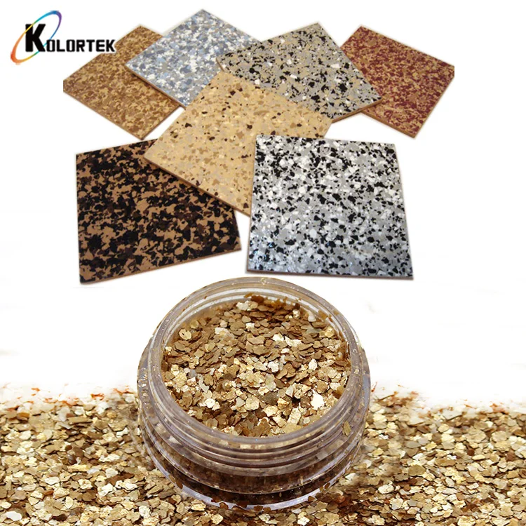 Pure Metallic GOLD Color Flake Mica Rock Chips For Epoxy