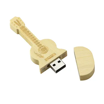 Real Capacity Guitar Shape Pen Drive Wooden Guitars Model Usb Flash Drive Memory Stick Storage Pendrive 4GB 8GB 16GB Flash Card