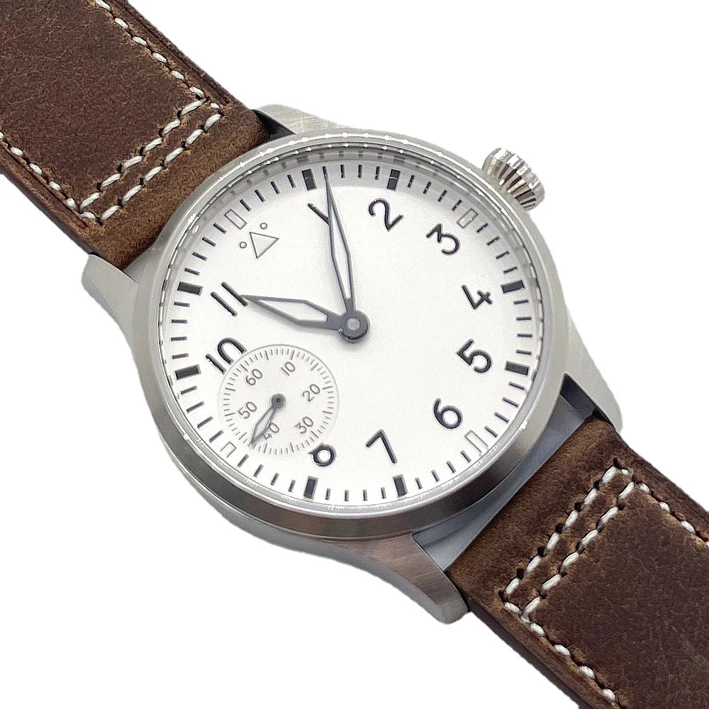 Men's Mechanical Wrist Watch with Leather Band Sapphire Crystal