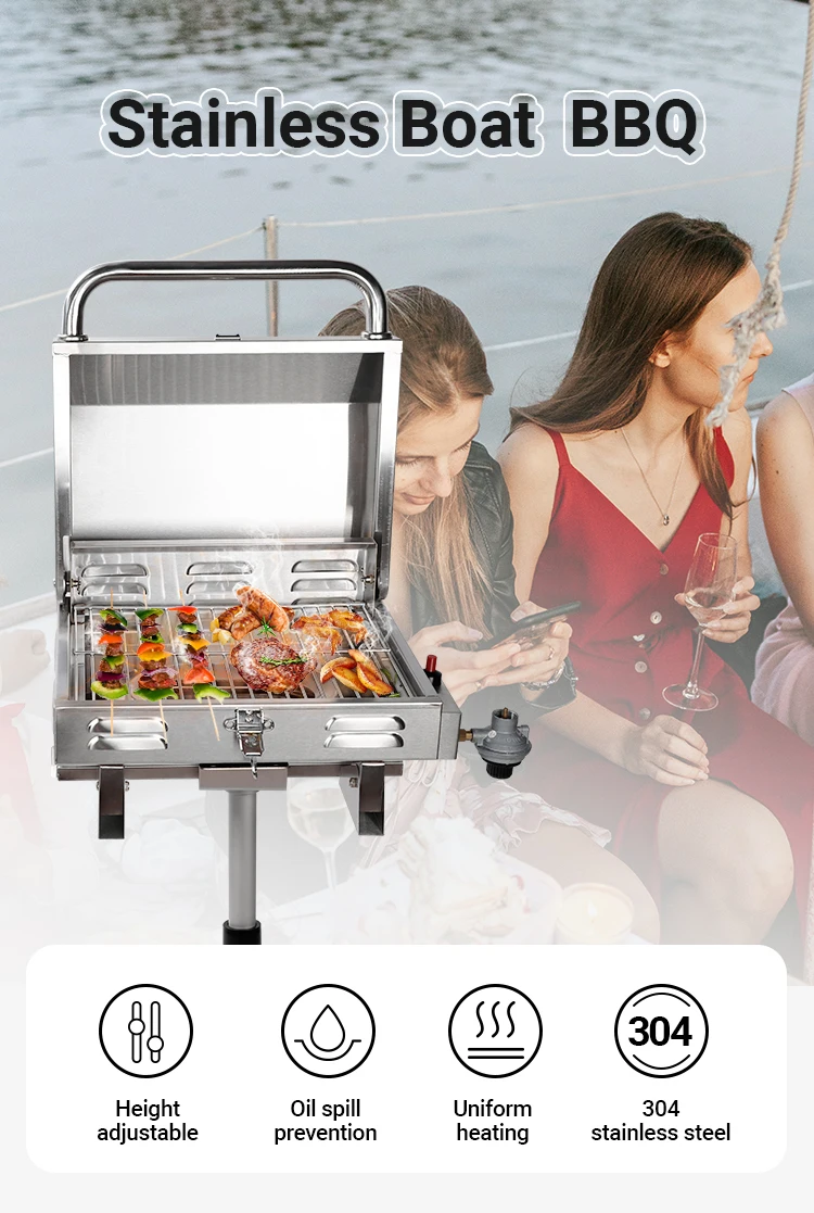 Homful Portable Boat Grill Marine Gas Grills Gas Barbecue Gas Grill ...