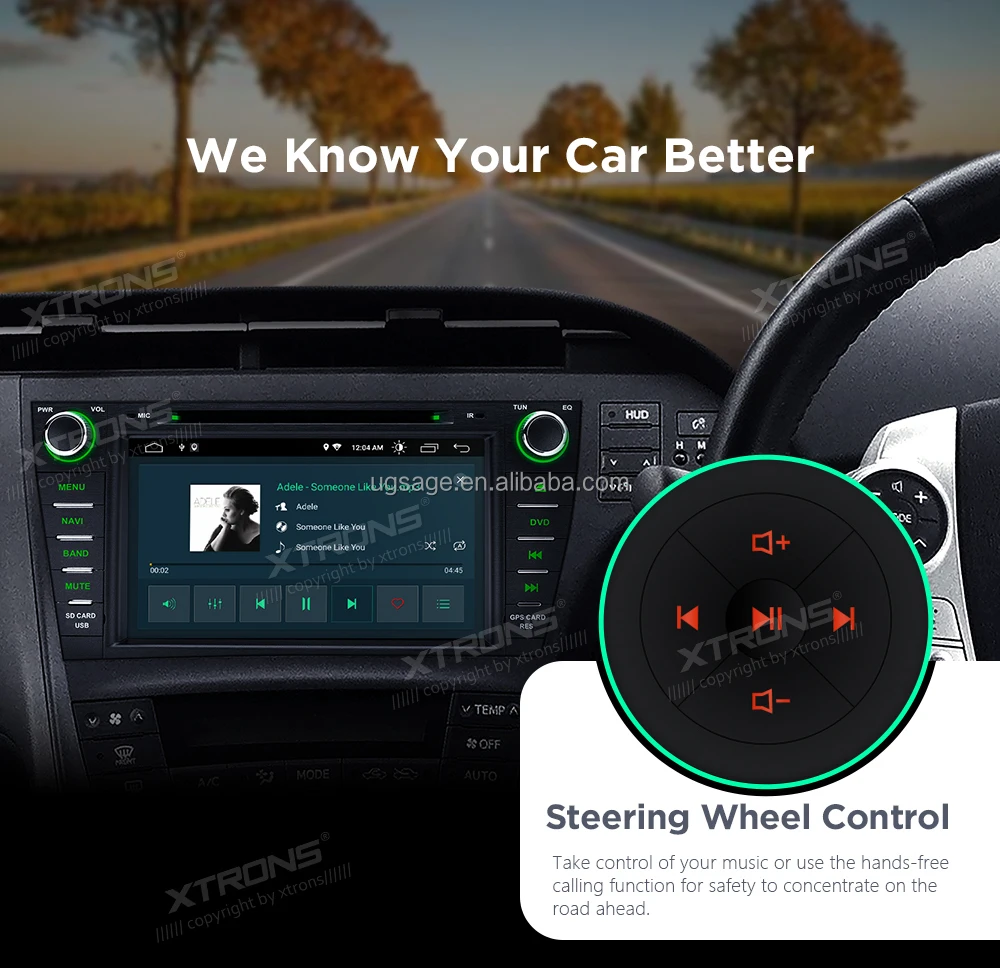 Xtrons 8 Inch Android 12 Double Din Car Radio For Toyota Prius With ...