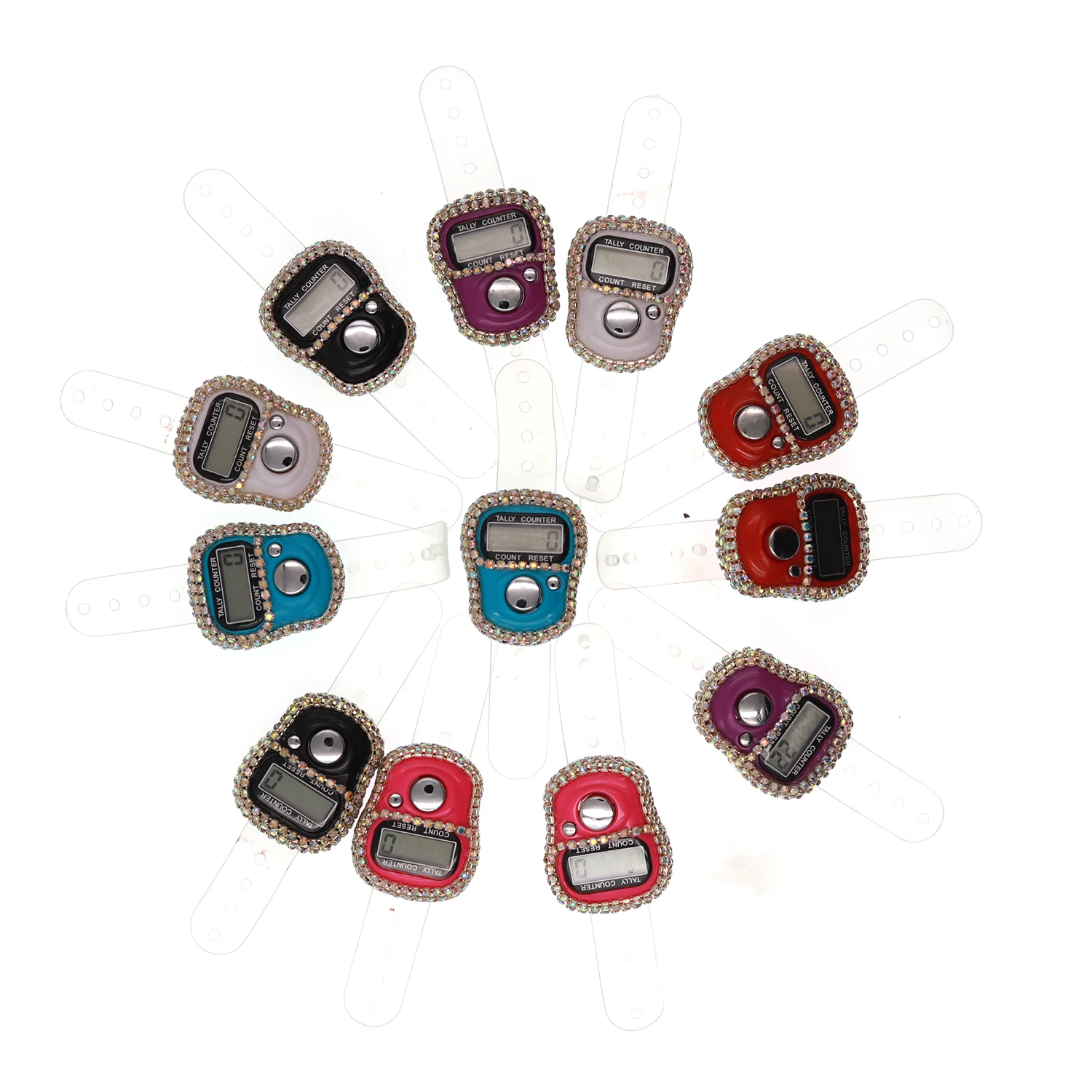 Силиконовое кольцо на палец с бриллиантом Tasbeeh электронный мусульманский