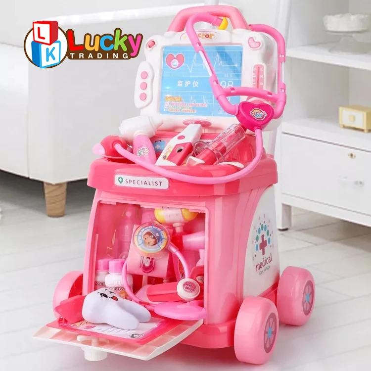 Детская игрушка-врач корзина, имитация электрокардиограммы, медицинский игровой набор, комплект для ролевых врачей для детей