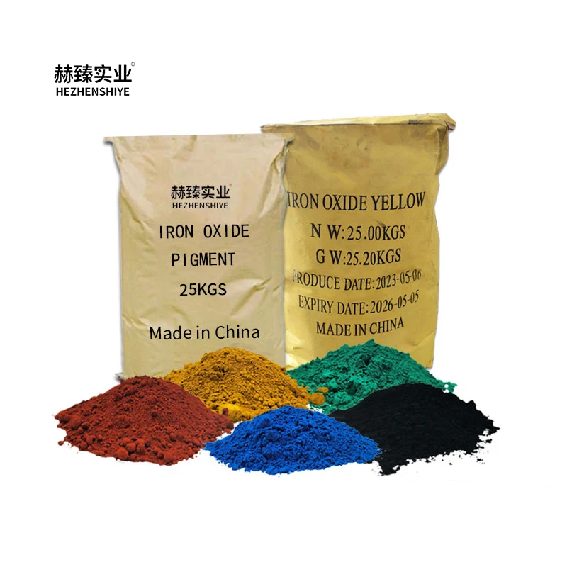 High Quality Coating Pigment Iron Oxide Red Yellow Blue White Gray Purple Black Green Brown FE2O3
