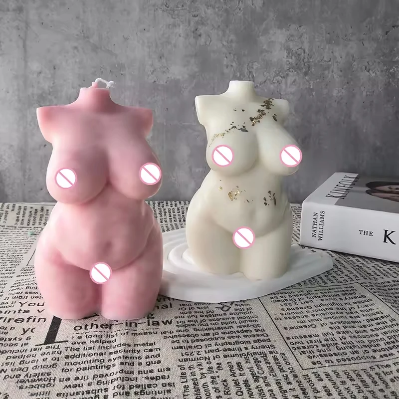C-081  Custom Colors Large Size 14cm Female Lady Torso Sculpture  Candles Art Human Woman Nude Body Shape Scented Candle