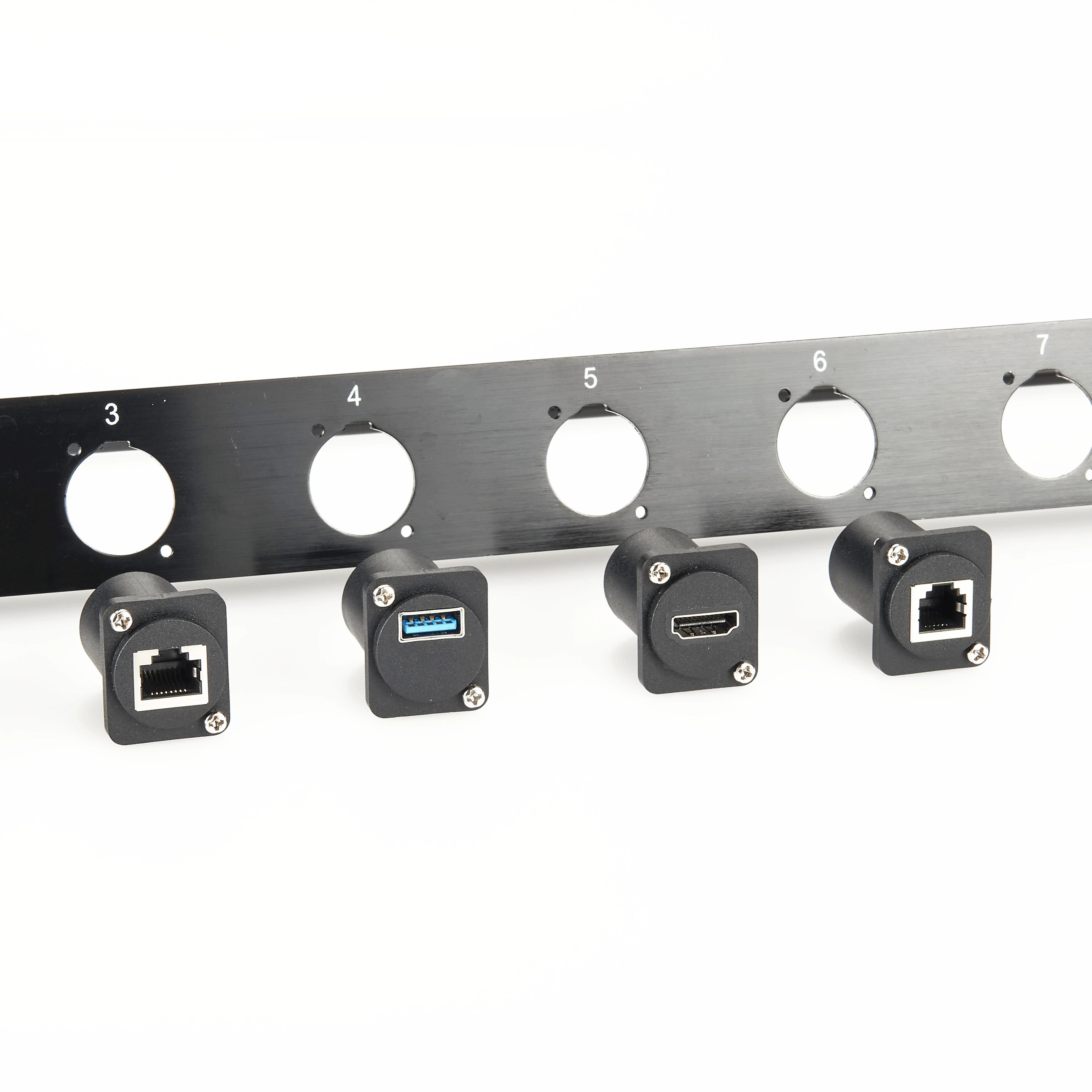 Female RJ12 Connector PANEL MOUNT Round