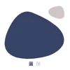 Blue-gray placemat and coaster set