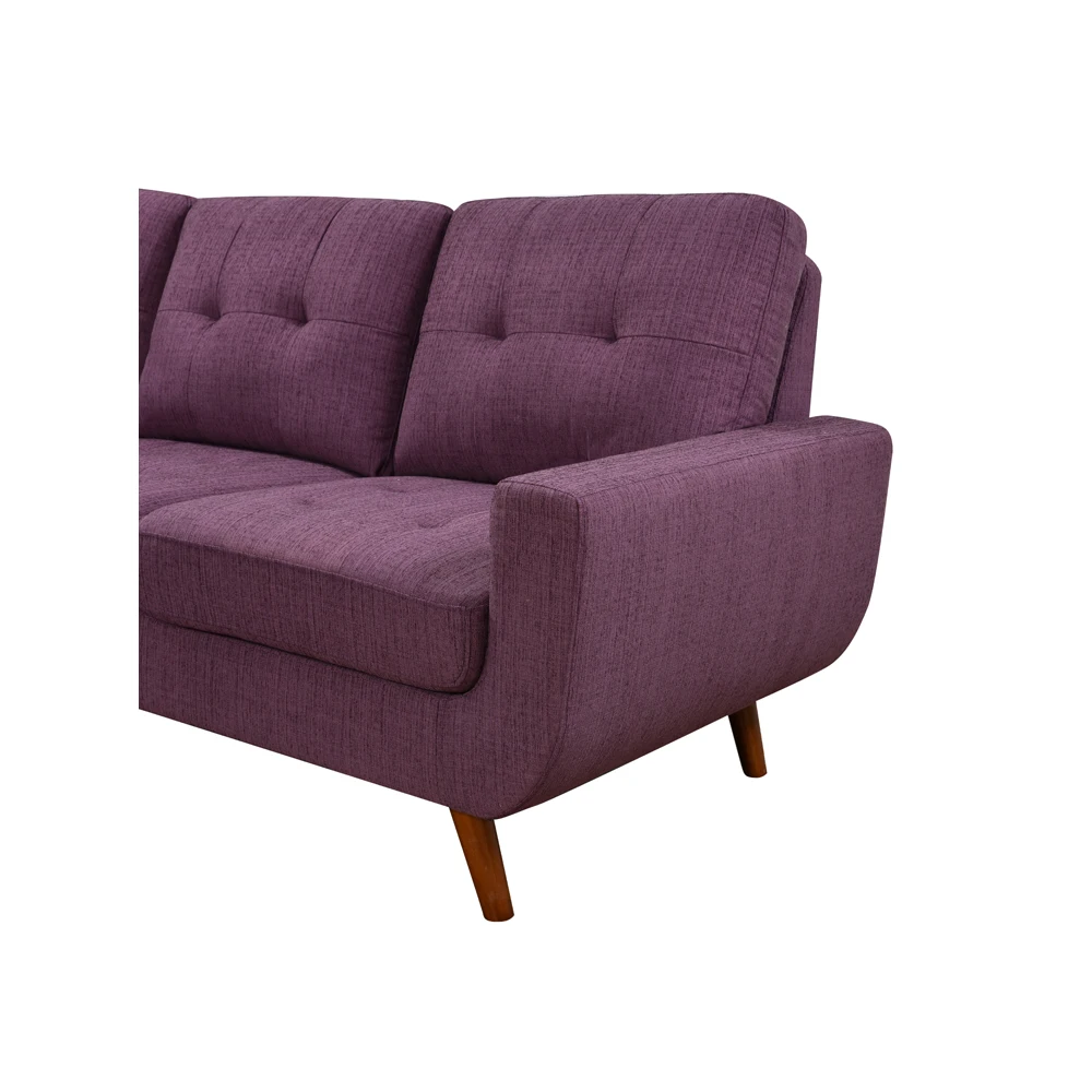 Dongguan Tianhang Furniture Factory Direct Supply Corner Sofa Cheap Price Linen Fabric Solid Wood Frame Corner Sofa