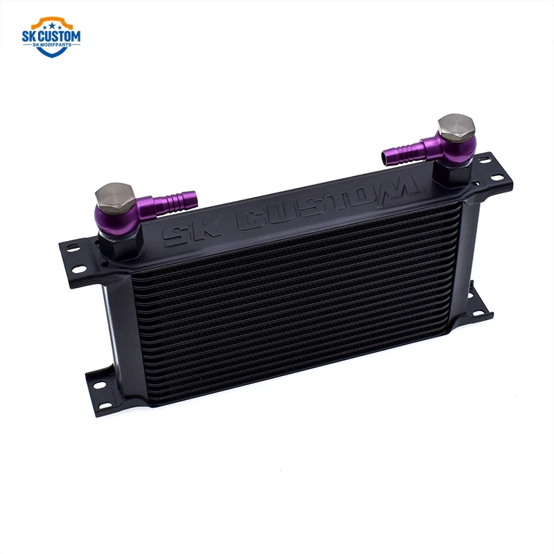SK Custom Britishi Style Aluminum AN8 AN10 Oil Cooler 10 13 15 19 25 Rows Oil Cooler