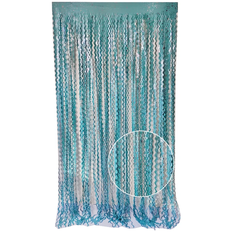 Novel Product Ideas  Purple Waves Rain  Foil Fringe Curtain for Kpop Photo Album Background Wall Decoration
