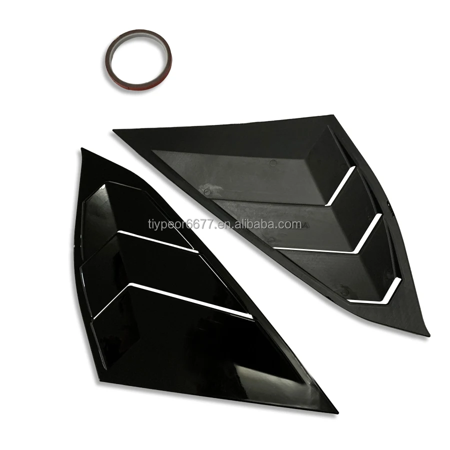 product tiypeor window louver for honda accord 2018 2022 gloss black jdm side vent rear window quarter louver-8