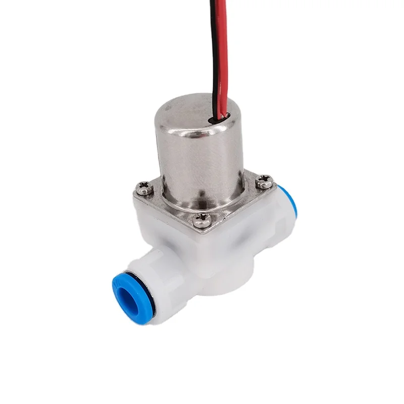 2-Way G1/4 Inch 3.6V 4.5V 6V DC Plastic 6mm Quick Connection Low Current Solenoid Valve For Water Sm