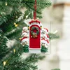 6 fairy red door wreath - resin small hanging ornament