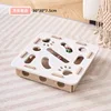 [Square Camel White] Rompecabezas de bolas de laberinto para gatos