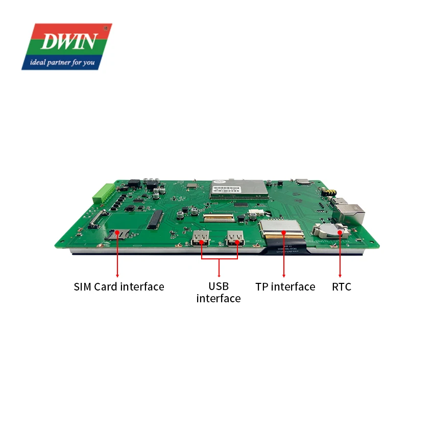 DWIN Commercial Capacitive Touch Display 10.1 Inch 1024*600 Pixel IPS TFT Linux LCD Module with Wide Viewing Angle RS232 RS485