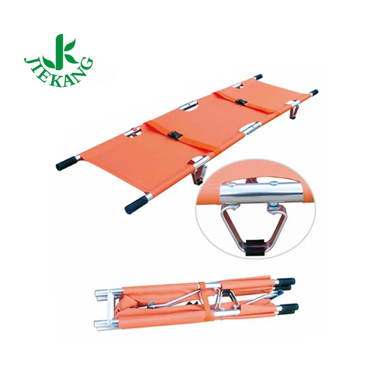 Hot Selling Portable Hospital Emergency Supplies Patient Transport Orange 2 Folding Stretcher