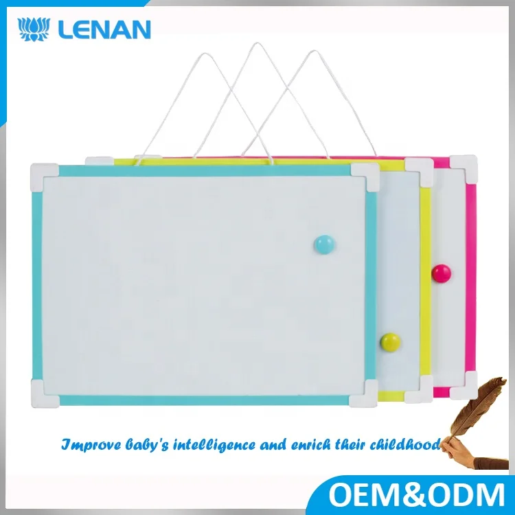 Маленькая белая доска, Детские магнитные наборы игрушек для рисования, белая доска для письма, белая доска с пластиковыми краями, мультяшная доска для детей
