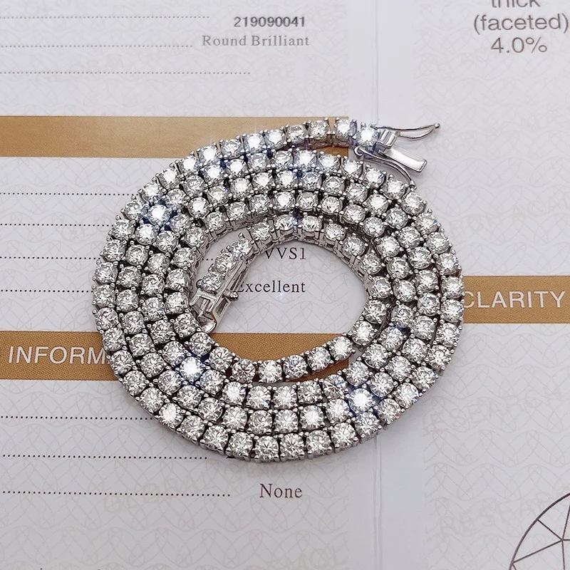 2mm moissanite tennis chain