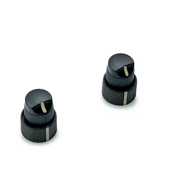 Dual Shaft Encoder Black Plastic Caps 13MM DIY Console Knob Ripped Grip D Shaft