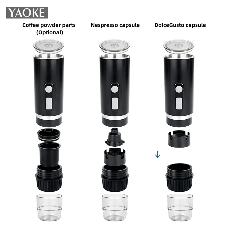 Multifunctional Portable Mini Coffee Maker 12V USB Car Espresso Machine Coffee Maker for Travel Outdoor Home