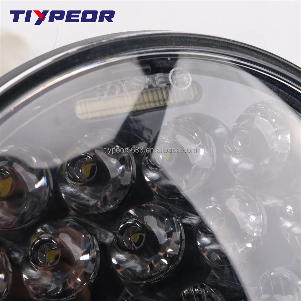 product tiypeor headlight 75w universal led headlight 575 brighter headlight led projector sealed beam ring lamp for harley davidson-6